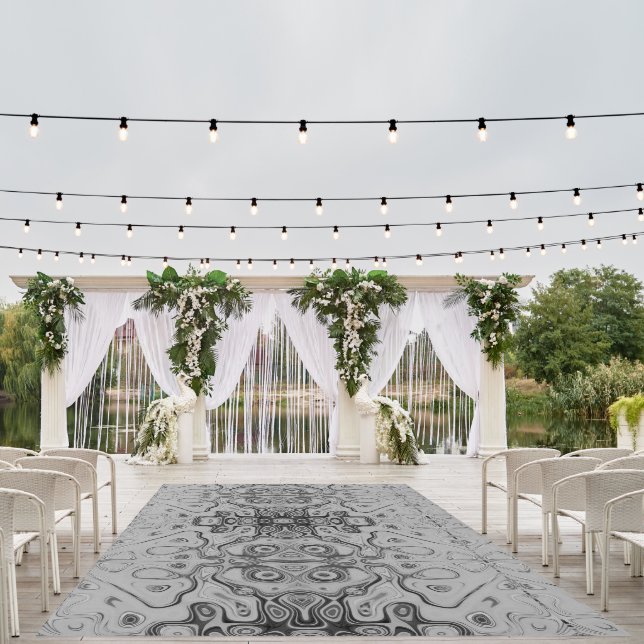 Ash gray pattern design outdoor rug (Insitu (Wedding 1))