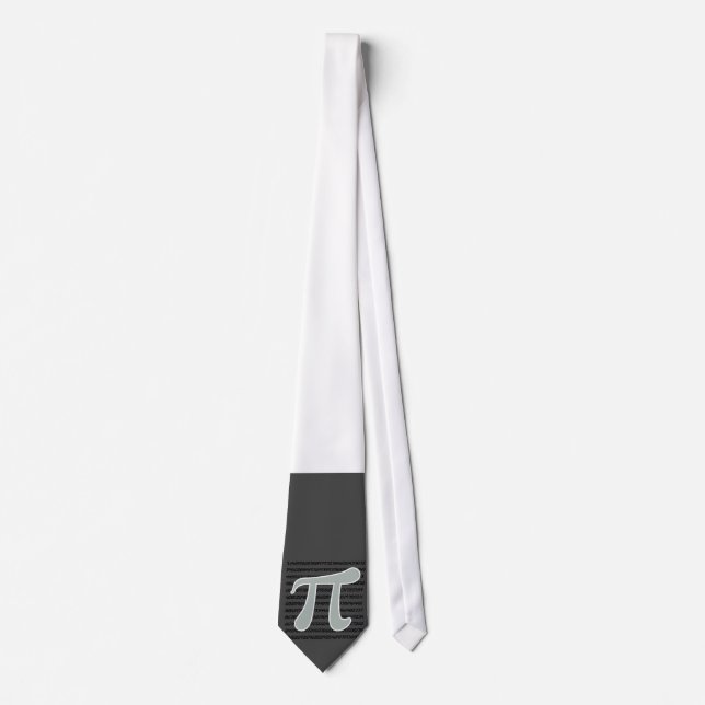 Ash Gray Pi Symbol Tie (Front)