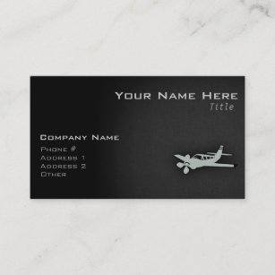 Ash Gray Plane Business Card