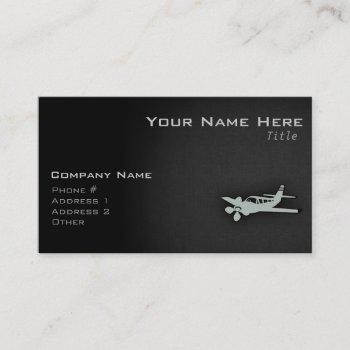 Ash Gray Plane Business Card by ColorStock at Zazzle