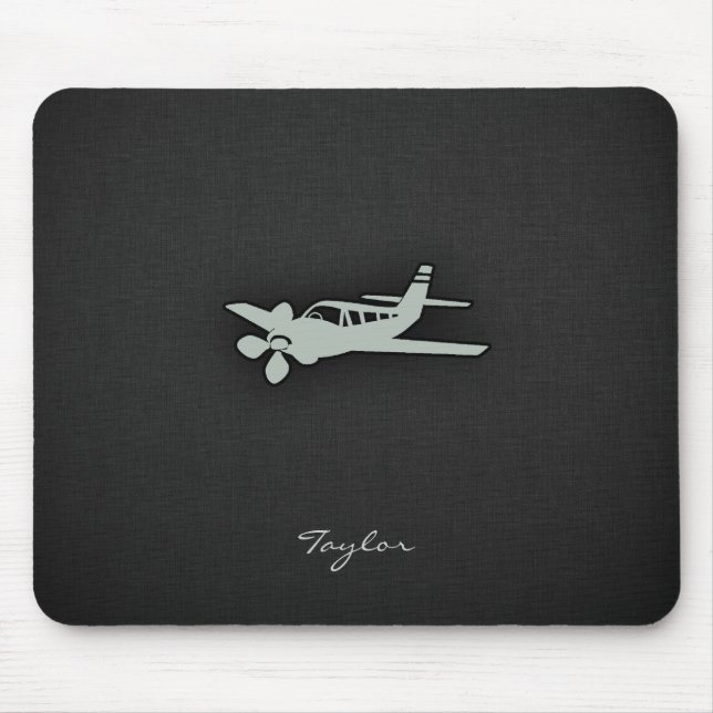 Ash Gray Plane Mouse Pad (Front)