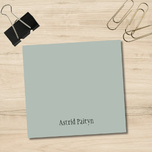 Ash Gray Professional Minimalist Black Script Post-it Notes