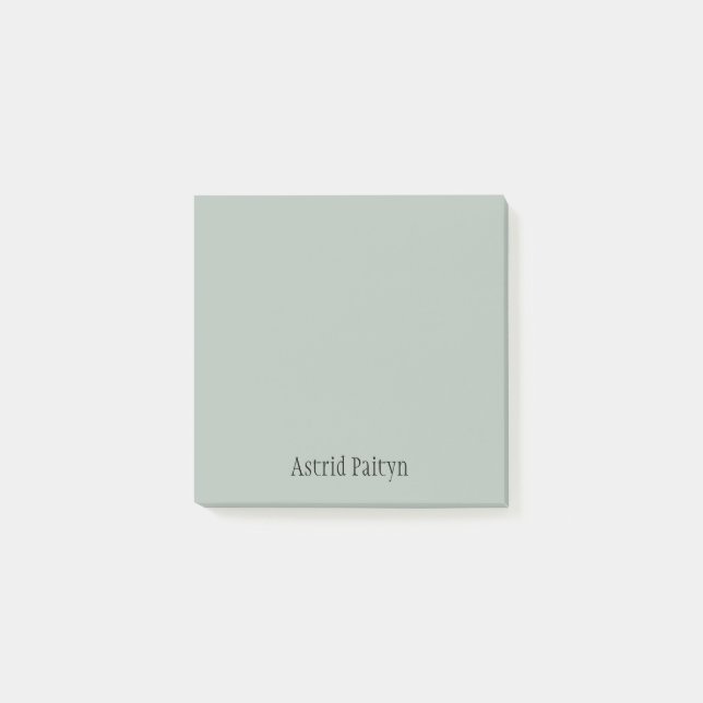 Ash Gray Professional Minimalist Black Script Post-it Notes (Front)