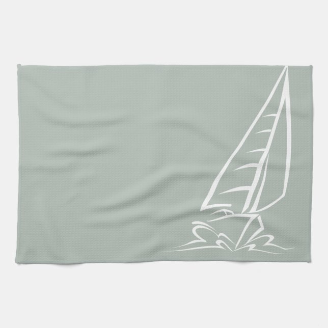 Ash Gray Sailing Towel (Horizontal)