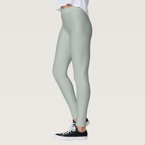 Ash gray solid color leggings