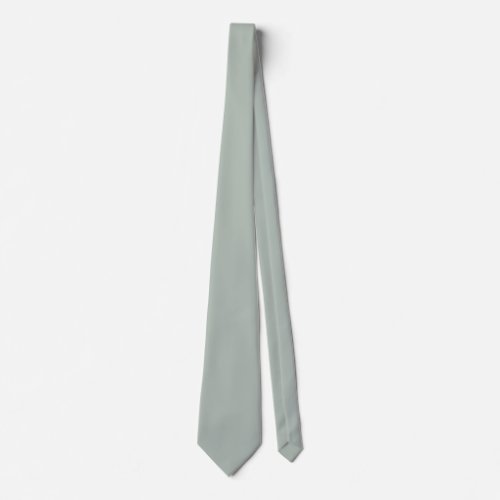 Ash gray solid color neck tie