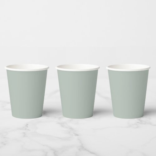 Ash gray solid color paper cups