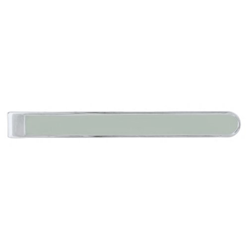 Ash gray solid color silver finish tie bar