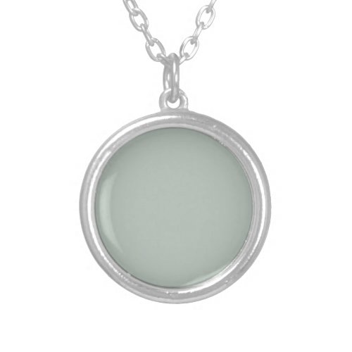 Ash gray solid color silver plated necklace