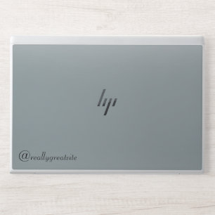 Ash Gray Solid Color Simple HP Laptop Skin 