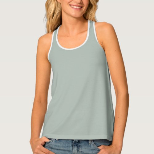 Ash gray solid color tank top