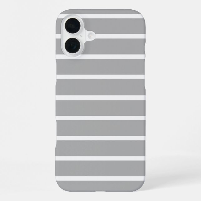 Ash Gray Stripes Design  Iphone Case (Back)