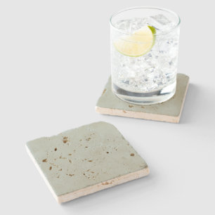 Ash Gray Travertine Stone Coaster