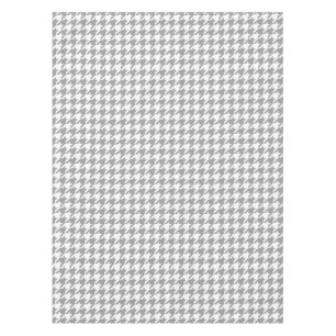 Ash Gray white Houndstooth Check Tablecloth