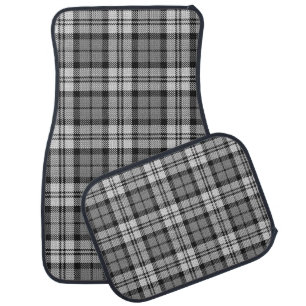 Ash Grey Blackwatch Campbell Tartan Plaid Car Floor Mat