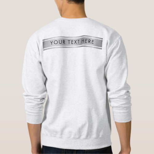 Ash Grey Double Sided Template Add Text Mens Sweatshirt