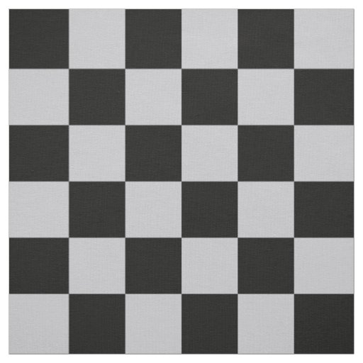 Ash Grey Gray Checker Pattern Design Fabric