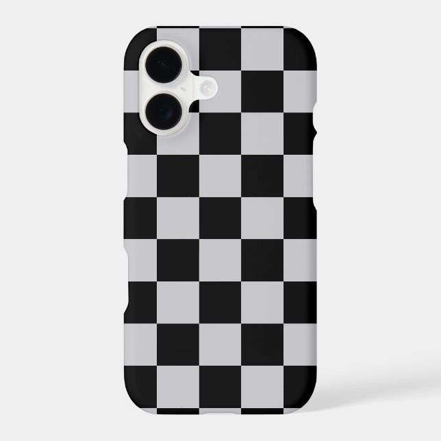 Ash Grey Gray Checker Pattern Design Iphone Case (Back)