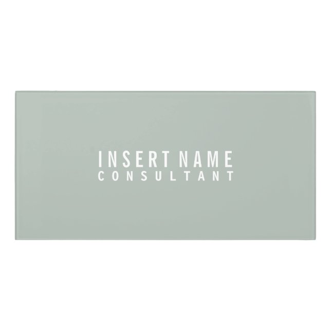 Ash Grey Professional Modern Plain Door Sign (Classic Front)