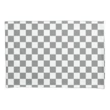 Ash Grey White Checkered Check Pattern