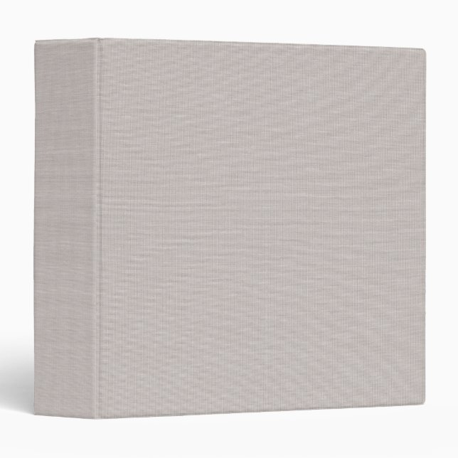 Ash Linen Texture Blank Minimalist Clean 3 Ring Binder (Front/Spine)