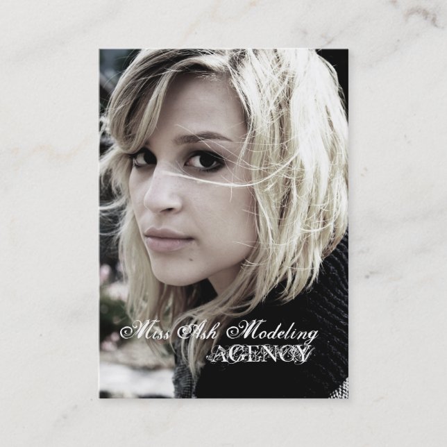 Ash Modeling, AGENCY Business Card (Front)