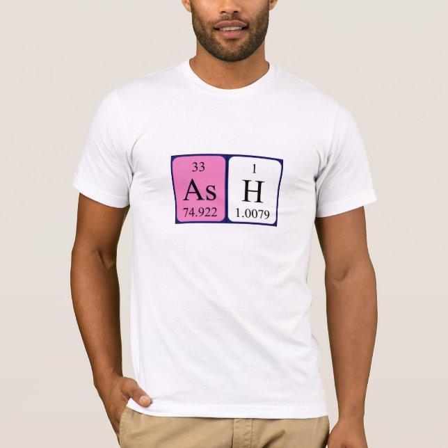 Ash periodic table name shirt (Front)
