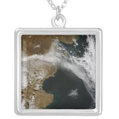 Ash plume from eruption of Chaiten volcano Chi Silver Plated Necklace