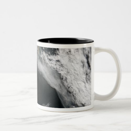 Ash plume from eruption of Chaiten volcano Chi Two_Tone Coffee Mug