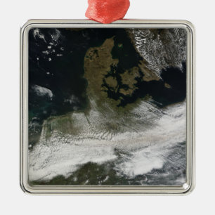 Ash plume from Eyjafjallajokull Volcano 2 Metal Ornament