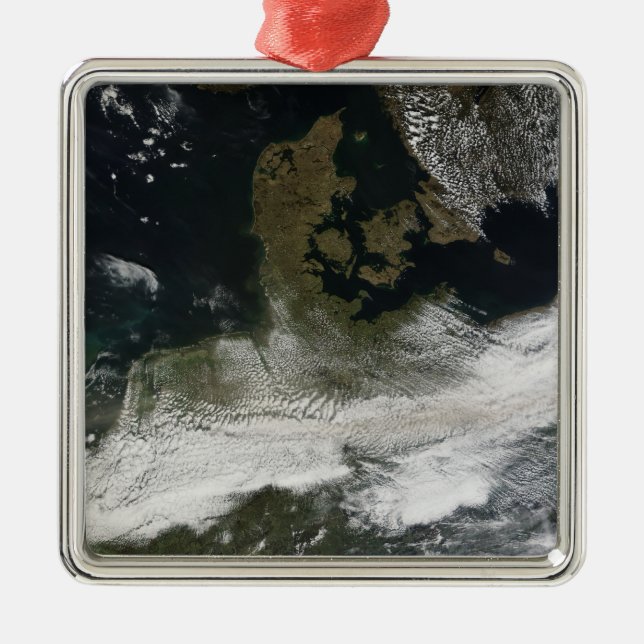 Ash plume from Eyjafjallajokull Volcano 2 Metal Ornament (Front)