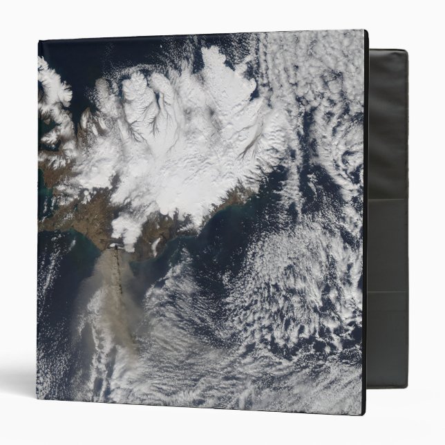 Ash plume from Eyjafjallajokull Volcano, Icelan 3 Ring Binder (Front/Inside)