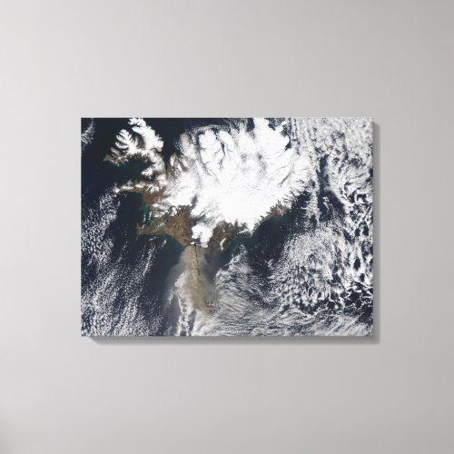 Ash plume from Eyjafjallajokull Volcano Icelan Canvas Print