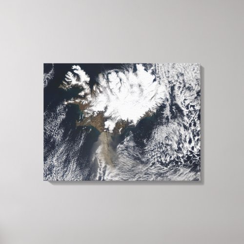 Ash plume from Eyjafjallajokull Volcano Icelan Canvas Print