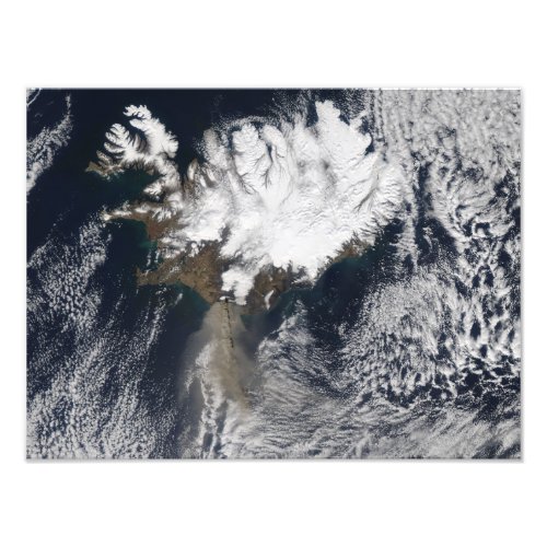 Ash plume from Eyjafjallajokull Volcano Icelan Photo Print