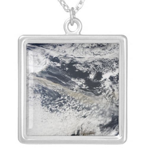 Ash plume from Eyjafjallajokull Volcano Silver Plated Necklace