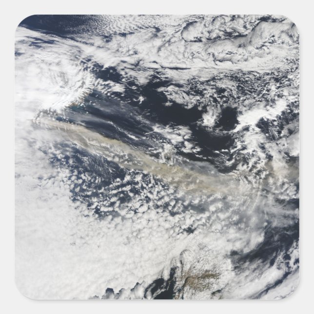 Ash plume from Eyjafjallajokull Volcano Square Sticker (Front)