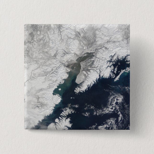 Ash plume from Mount Redoubt, Alaska Button (Front)