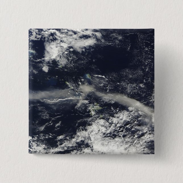 Ash Plume from Soufriere Hills, Montserrat Button (Front)