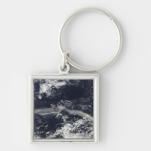 Ash Plume from Soufriere Hills, Montserrat Keychain (Front)