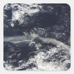 Ash Plume from Soufriere Hills, Montserrat Square Sticker