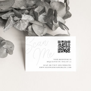 Ash   Script Watermark QR Code RSVP Enclosure Card