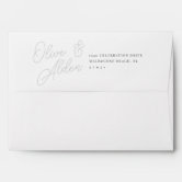 Sand, Script Watermark Wedding 5x7 Envelope, Zazzle