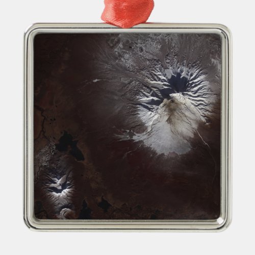 Ash stains on Russias Shiveluch volcanos sl Metal Ornament