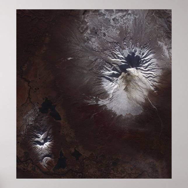 Ash stains on Russia's Shiveluch volcanoÃ¯Â¿Â½s sl Poster (Front)