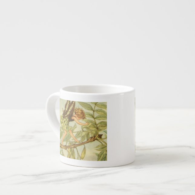 Ash Tree Fairy Walking on Branch Espresso Cup (Front Left)