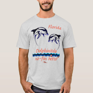  Ash Uni-sex  Florida  w/ Dolphins T-Shirt