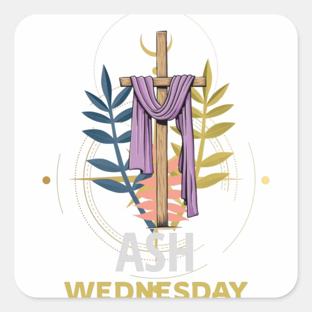 Ash Wednesday Jesus Christianity Square Sticker (Front)