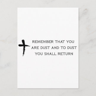 Ash Wednesday Postcard