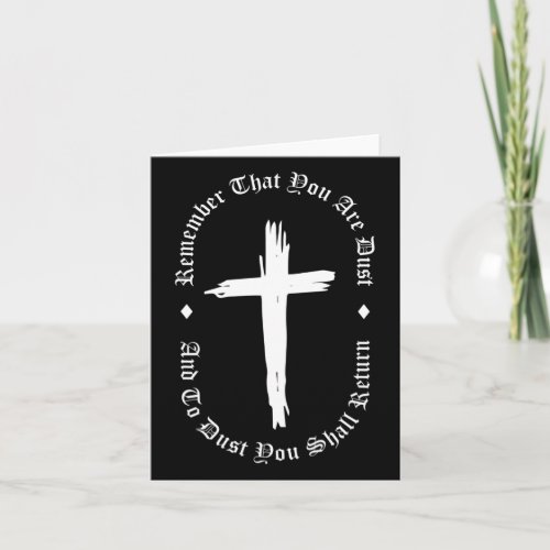 Ash Wednesday Remember That You Are Dust Cross Cat Card